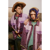 Unisex Jacket Purple Denim Top Spring and Autumn Coat Men's and Women's Jacket